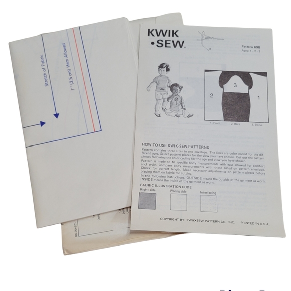 Kwik sew pattern 698 - Picture 3 of 3